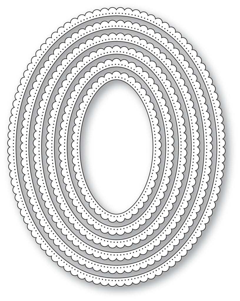 Scalloped Pinpoint Oval Frames