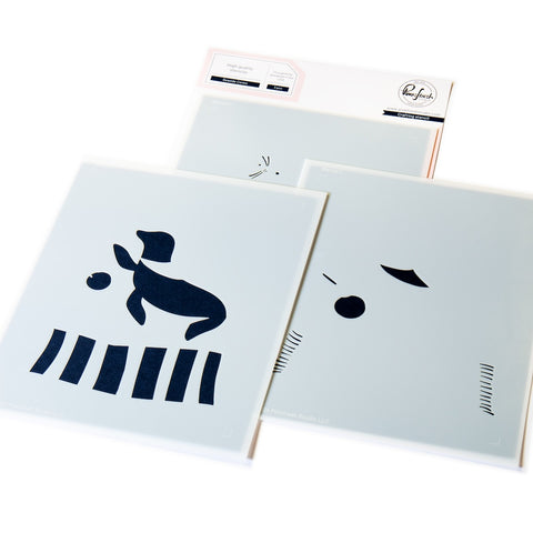 Seaside Cones stencil