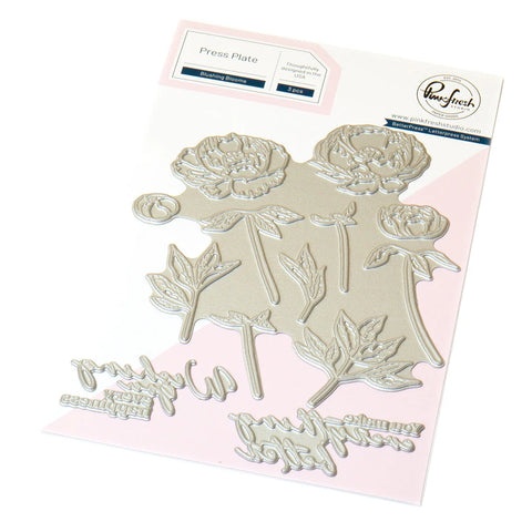 Blushing Blooms press plate