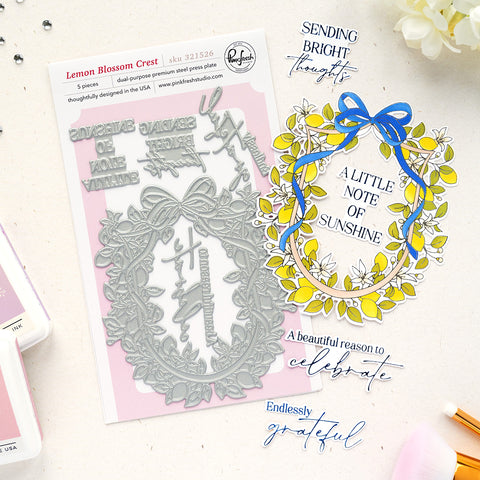 Lemon Blossom Crest Press Plate