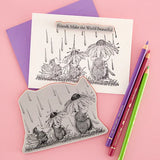 Spring Rain Cling Rubber Stamp from the Spring Collection by House-Mouse Designs
