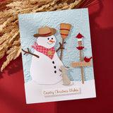 Country Snowman Etched Dies from the Country Christmas Collection by Annie Williams