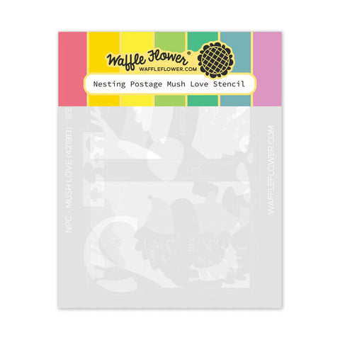 Nesting Postage Collage Mush Love Stencil