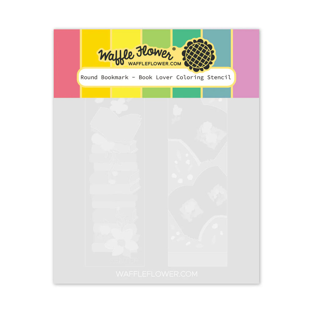 Round Bookmark - Book Lover Coloring Stencil