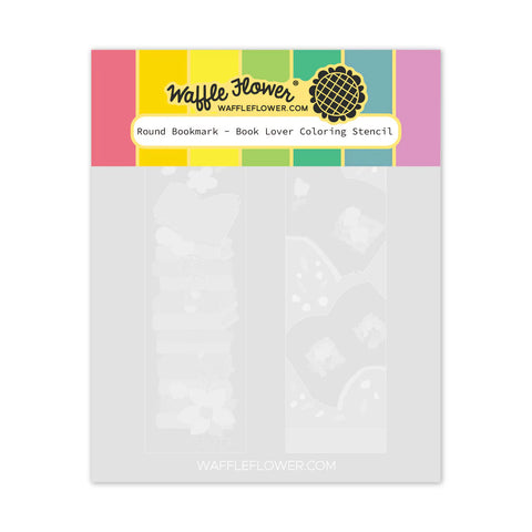 Round Bookmark - Book Lover Coloring Stencil