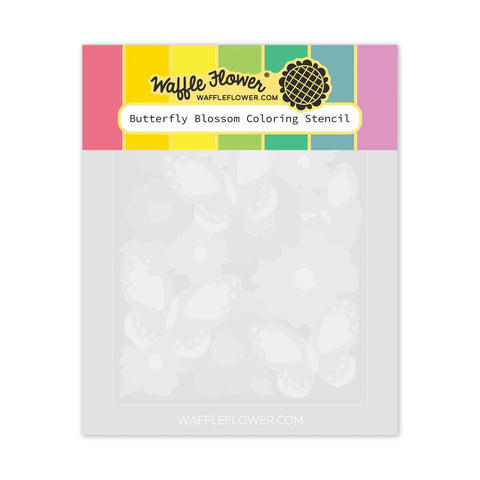 Butterfly Blossom Coloring Stencil