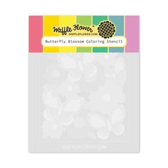 Butterfly Blossom Coloring Stencil