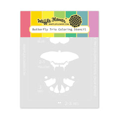 Butterfly Trio Coloring Stencil