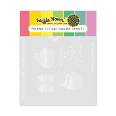 Postage Collage Cupcake Stencil