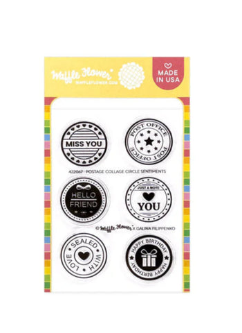 Postage Collage Circle Sentiments Stamp Set