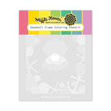Seashell Frame Coloring Stencil