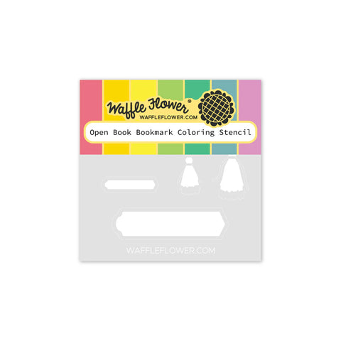 Open Book Bookmark Coloring Stencil