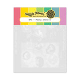 Nesting Postage Collage Peony Stencil