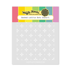 Dashed Lattice Dots Stencil