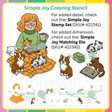 Simple Joy Coloring Stencil