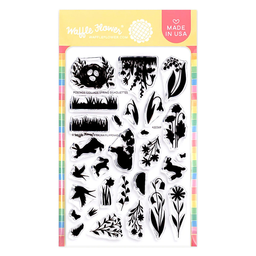 Postage Collage Spring Silhouettes Stamp Set