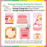 Postage Collage Baking Fun Stencil
