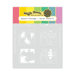 Square Postage - Coral Stencil