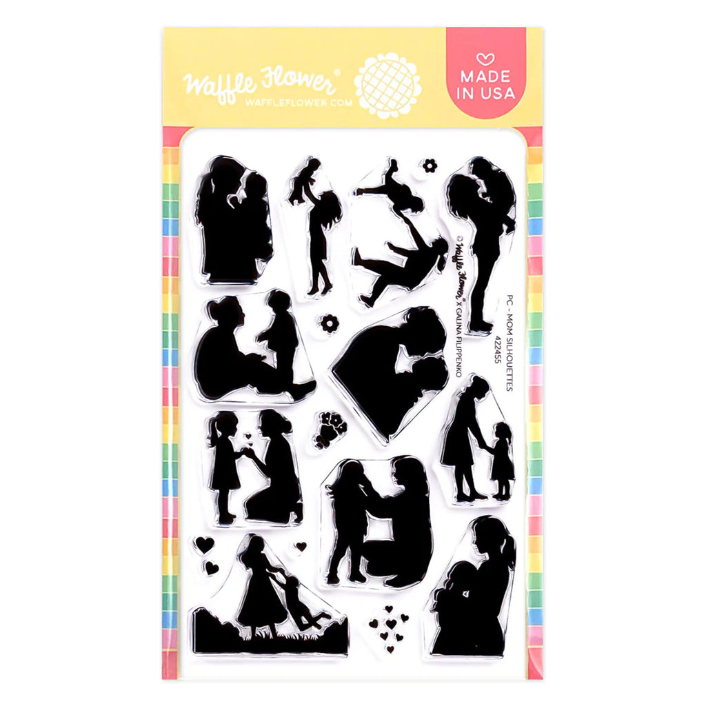 Postage Collage Mom Silhouettes Stamp Set