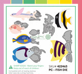Postage Collage Fish Die