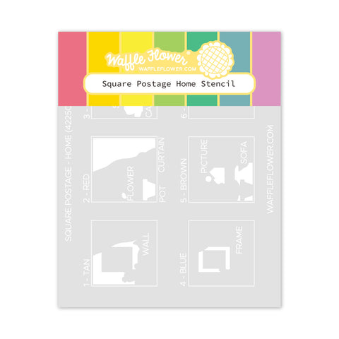 Square Postage Home Stencil