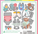 Postage Collage Baby Icons Die