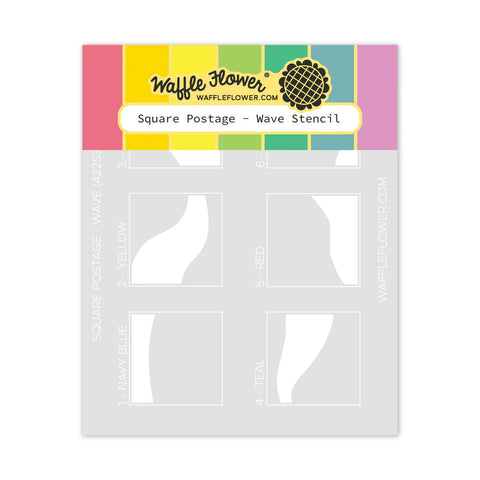 Square Postage - Wave Stencil