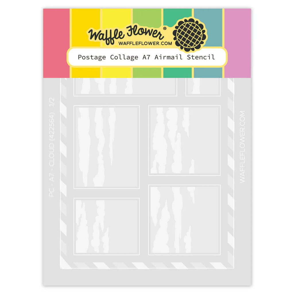 Postage Collage A7 Airmail Stencil