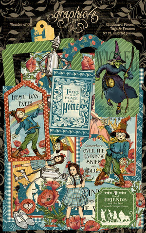 Graphic 45 Wonder of Oz Chipboard Pieces, Tags & Frames