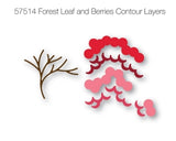 Forest Leaf and Berries Contour Layers