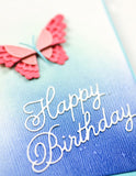 Handwritten Happy Birthday and Outline