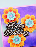 Handwritten Happy Birthday and Outline