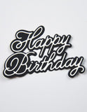 Handwritten Happy Birthday and Outline