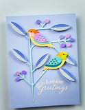Block Print Bird Duo