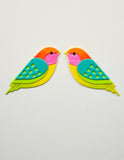 Block Print Bird Duo