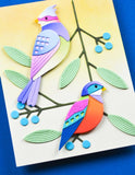Block Print Festive Bird