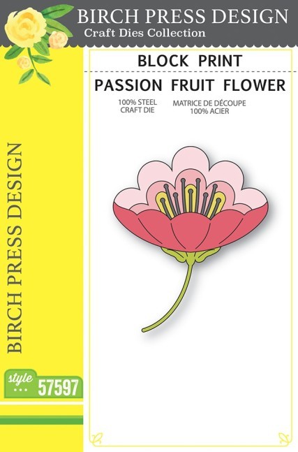 Block Print Passion Fruit Flower