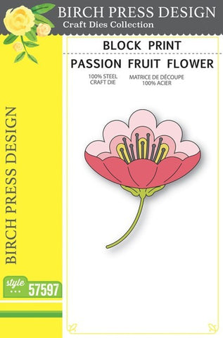 Block Print Passion Fruit Flower