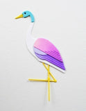 Block Print Seaside Crane