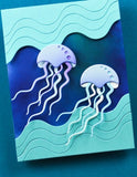 Block Print Floating Jellyfish