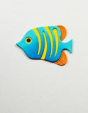 Block Print Striped Fish