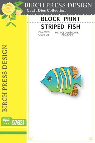 Block Print Striped Fish