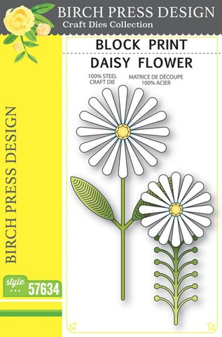 Block Print Daisy Flower