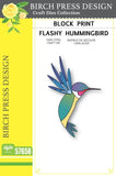 Block Print Flashy Hummingbird