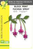 Block Print Fushsia Spray