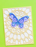 Block Print Roundel Butterfly