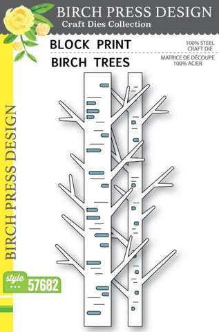 Block Print Birch Trees