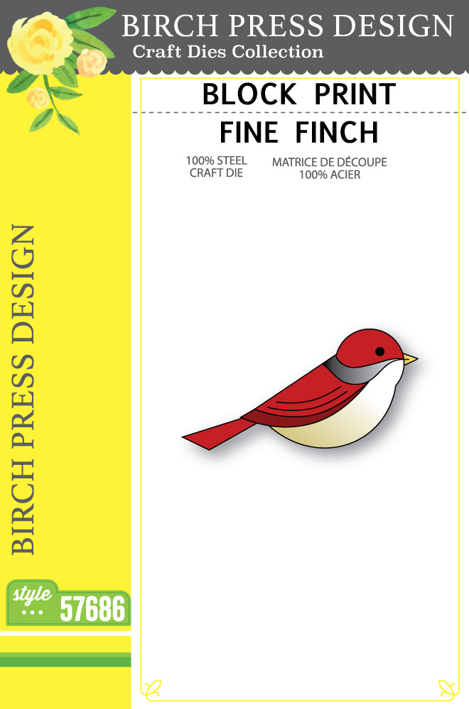 Block Print Fine Finch
