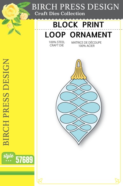 Block Print Loop Ornament