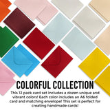 Cartes et enveloppes - Collection colorée